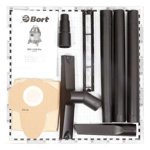  Пылесос хозяйственный bort bss-1220-pro, 1250 вт, сухая/влажная уборка, сила всасывания 250 вт, бак 20 л, 98291797 | Пылесосы промышленные