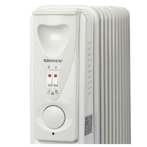  Обогреватель масляный sonnen dfs-11, 2500 вт, 11 секций, белый, 453500 | Масляные обогреватели