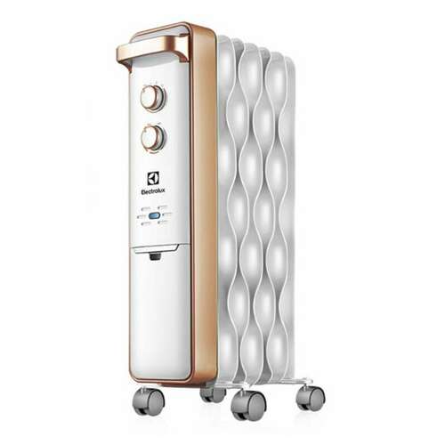  Обогреватель масляный electrolux eoh/m-9157, 1500 вт, 7 секций, белый/золотистый, нс-1100762 | Масляные обогреватели