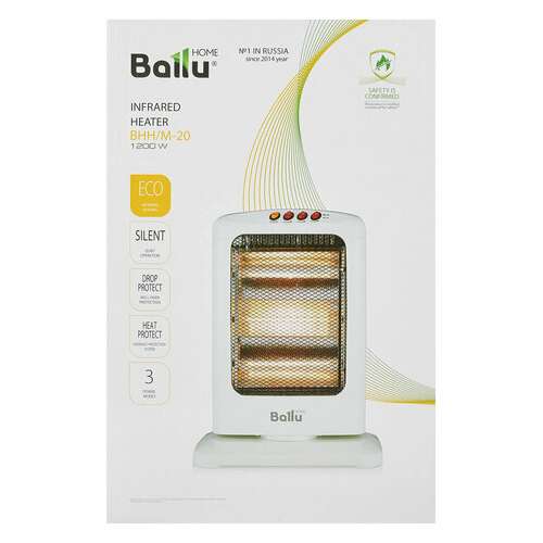  Обогреватель инфракрасный ballu bhh/m-20, 1200 вт, 3 режима, напольная/настольная установка, белый, нс-1346647 | Инфракрасные обогреватели