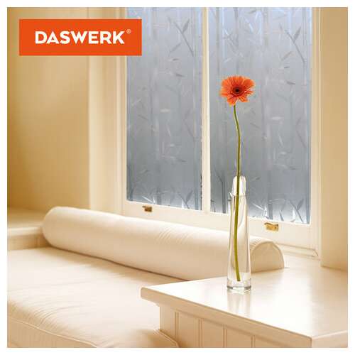  Пленка на окно самоклеящаяся статическая без клея солнцезащитная 75х150 см "бамбук" daswerk, 608579 | Пленки солнцезащитные для окон
