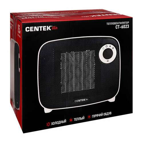 Тепловентилятор centek ct-6023, 1500 вт, 3 режима работы, белый  Тепловентилятор centek ct-6023, 1500 вт, 3 режима работы, белый | Тепловентиляторы