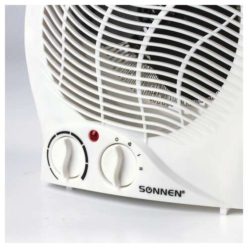  Тепловентилятор sonnen f-200, 1000/2000 вт, 2 режима работы, белый, 453493 | Тепловентиляторы