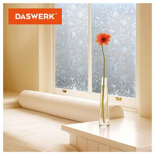  Пленка на окно самоклеящаяся статическая без клея солнцезащитная 75х150 см "флора" daswerk, 608576 | Пленки солнцезащитные для окон