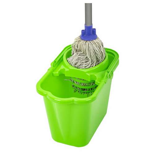  Ведро 9,5 л для уборки комплект с отжимом (сетчатый) пластик, для веревочных и ленточных мопов, idea, м 2421 | Ведра хозяйственные