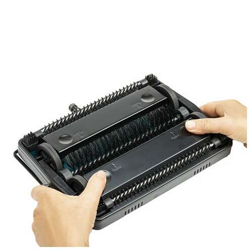  Щетка-веник-пылесос механическая для пола и ковровых покрытий, металл, чёрно-бирюзовая, daswerk, 608948 | Совки