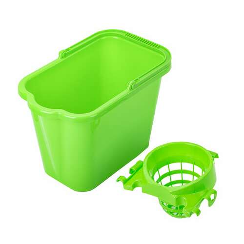  Ведро 9,5 л для уборки комплект с отжимом (сетчатый) пластик, для веревочных и ленточных мопов, idea, м 2421 | Ведра хозяйственные