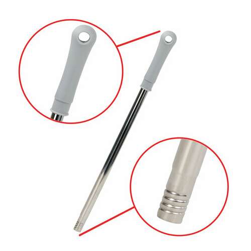  Совок для мусора + щетка на длинных рукоятках 77 см (металл), бело-серый, разборный, laima, 608947 | Совки