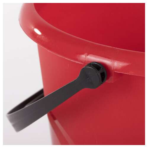  Ведро 8 л, без крышки, пластиковое, пищевое, с глянцевым узором, цвет красный, мерная шкала, laima, 603892 | Ведра хозяйственные