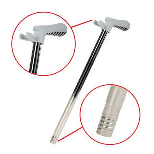  Совок для мусора + щетка на длинных рукоятках 77 см (металл), бело-серый, разборный, laima, 608947 | Совки