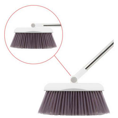  Совок для мусора + щетка на длинных рукоятках, 81 см, бело-серый, разборный, laima, 608953 | Совки