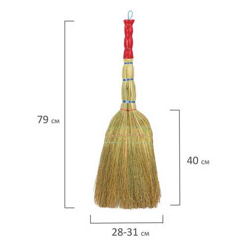 Веник сорго 3-х прошивной, laima "люкс", ручка в пленке, длина 79 см, 604229  Веник сорго 3-х прошивной, laima "люкс", ручка в пленке, длина 79 см, 604229 | Веники