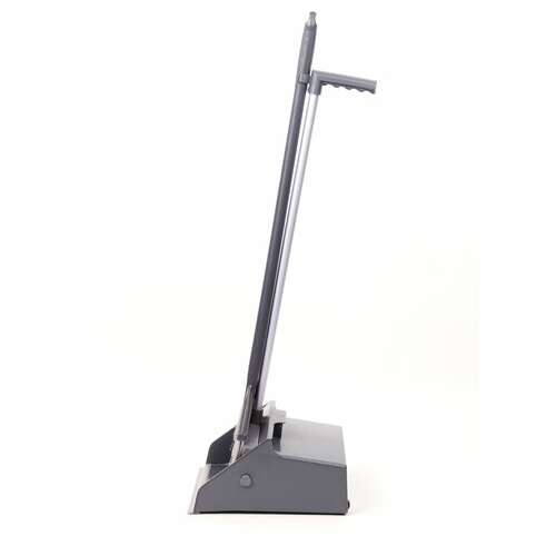  Совок для мусора + щетка, рукоятки 80 см, "большой", для улицы, цеха, офиса, серый, laima professional, 606663 | Совки