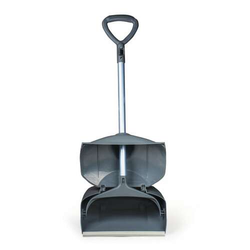  Совок для мусора + щетка, закрывающаяся крышка, рукоятки 94 см, серый, laima professional, 601508 | Совки