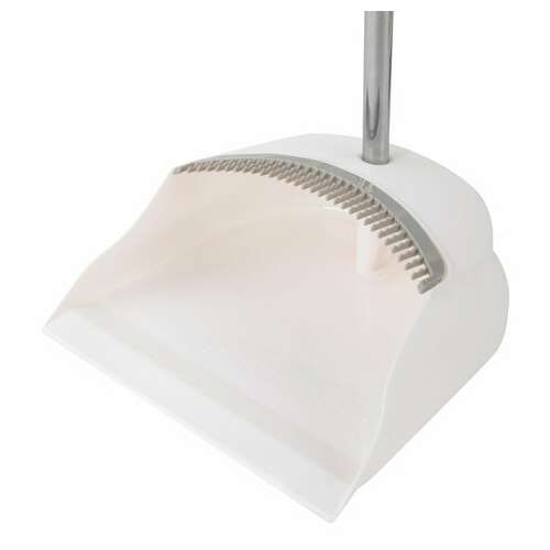  Совок для мусора + щетка на длинных рукоятках, 81 см, бело-серый, разборный, laima, 608953 | Совки