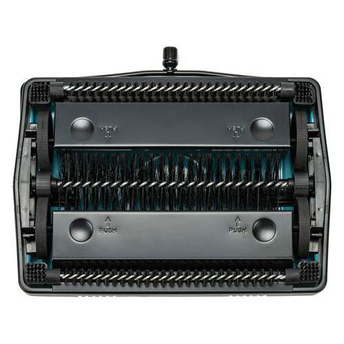  Щетка-веник-пылесос механическая для пола и ковровых покрытий, металл, чёрно-бирюзовая, daswerk, 608948 | Совки