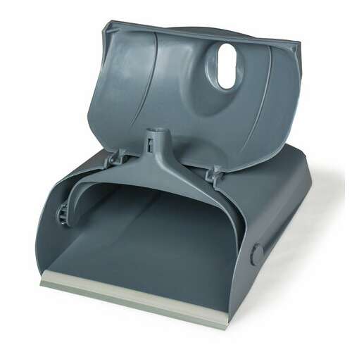  Совок для мусора + щетка, закрывающаяся крышка, рукоятки 94 см, серый, laima professional, 601508 | Совки