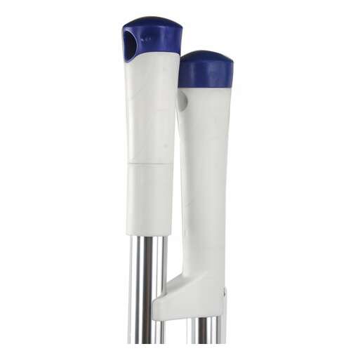  Совок для мусора + щетка, рукоятки 67 см, резиновая кромка, сбрасывание, сине-белый, laima, 601473 | Совки