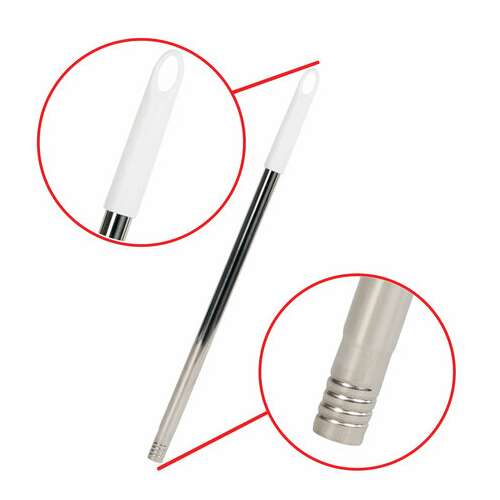  Совок для мусора + щетка на длинных рукоятках, 81 см, бело-серый, разборный, laima, 608953 | Совки