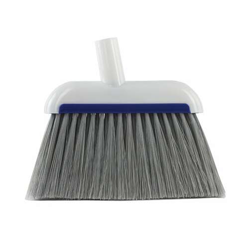  Совок для мусора + щетка, рукоятки 67 см, резиновая кромка, сбрасывание, сине-белый, laima, 601473 | Совки