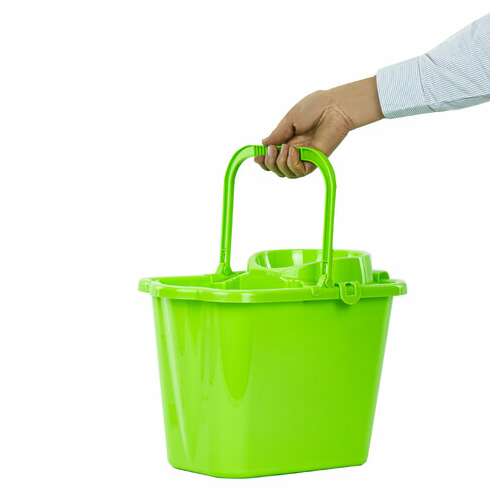  Ведро 9,5 л для уборки комплект с отжимом (сетчатый) пластик, для веревочных и ленточных мопов, idea, м 2421 | Ведра хозяйственные