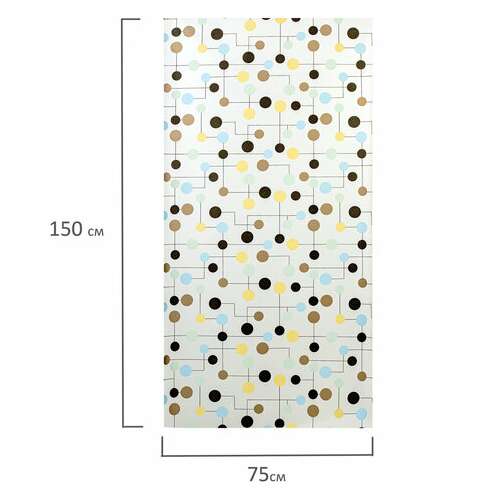  Пленка на окно самоклеящаяся статическая без клея солнцезащитная 75х150 см "шарики" daswerk, 608593 | Пленки солнцезащитные для окон