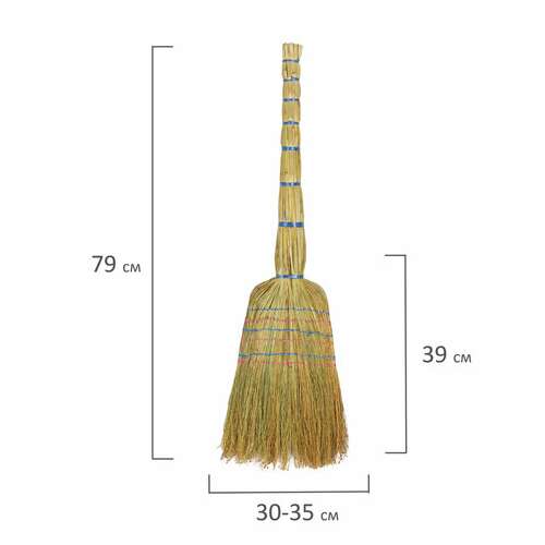  Веник сорго 6-ти прошивной любаша "премиум", длина 79 см, 604230 | Веники