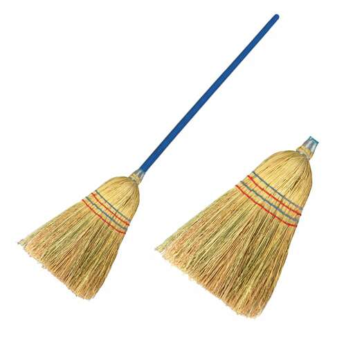  Веник-метла сорго laima 1, натуральный, прошивной, с деревянным черенком 95 см, средний, 360х280 мм, 601336 | Веники