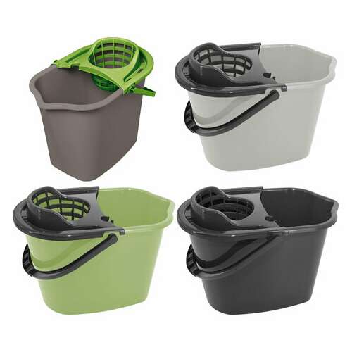  Ведро 10 л для уборки комплект с отжимом для веревочных и ленточных мопов, 24х35х24 см, york, 70020 | Ведра хозяйственные