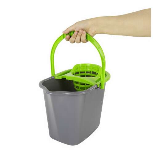  Ведро 10 л для уборки комплект с отжимом для веревочных и ленточных мопов, 24х35х24 см, york, 70020 | Ведра хозяйственные