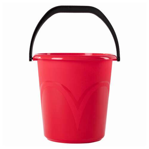  Ведро 8 л, без крышки, пластиковое, пищевое, с глянцевым узором, цвет красный, мерная шкала, laima, 603892 | Ведра хозяйственные