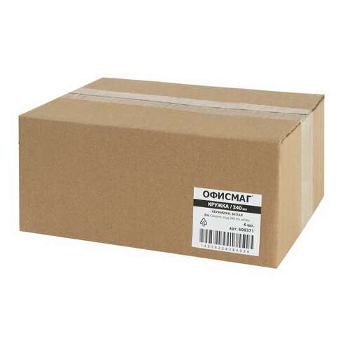  Кружка офисмаг, 340 мл, керамика, белая, 608371 | Кружки