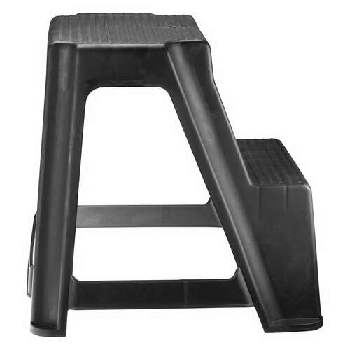  Стремянка-табурет, 2 ступени, стационарная, пластиковая, нагрузка 120 кг, вес 2,4 кг, черная, idea, м 2296 | Лестницы и стремянки