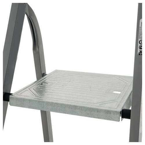  Стремянка сталь/алюминий 3 ступени, высота площадки 0,59м, дуга 0,6м, площадка 26х26см, до 150кг, вес 4,5кг, новая высота, 1130103 | Лестницы и стремянки