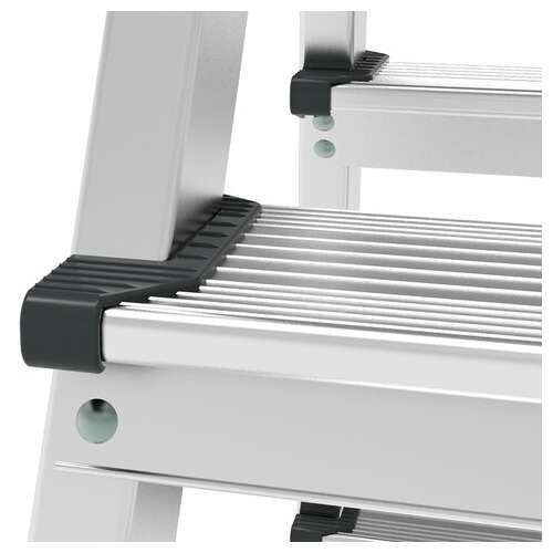  Стремянка алюминиевая двухсторонняя 2х2 ступени, высота площадки 0,43 м, до 150 кг, вес 1,8 кг, новая высота, 1120202 | Лестницы и стремянки