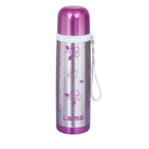  Термос laima с узким горлом, 0,5 л, нержавеющая сталь, с рисунком, 601410 | Термосы