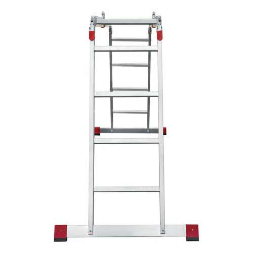  Лестница-трансформер алюминиевая 4х4 ступени, высота 4,5 м (4 секции по 1,2 м) до 150 кг, вес 16,5 кг, новая высота, 3320404 | Лестницы и стремянки