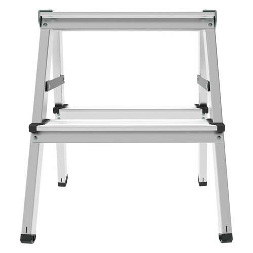  Стремянка алюминиевая двухсторонняя 2х2 ступени, высота площадки 0,43 м, до 150 кг, вес 1,8 кг, новая высота, 1120202 | Лестницы и стремянки