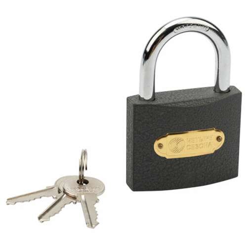  Замок навесной, ширина 60 мм, чугун, дужка d-8,4 мм, английский, 3 ключа, в блистере, 79-0006 | Замки навесные