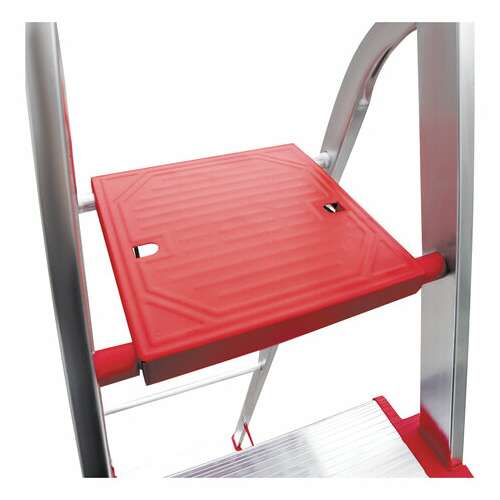  Стремянка алюминиевая 5 широких ступеней 13 см, площадка 1,1 м, нагрузка 225 кг, вес 6 кг, новая высота, 3117105, 5110105/3117105 | Лестницы и стремянки