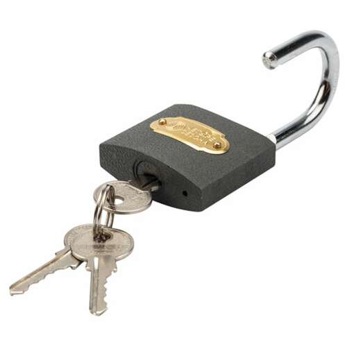  Замок навесной, ширина 50 мм, чугун, дужка d-7,4 мм, английский, 3 ключа, в блистере, 79-0005 | Замки навесные