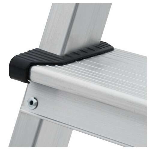  Стремянка алюминиевая 4 ступени, высота площадки 0,82м, дуга безопасности 0,6м, площадка 26х26см, до 150кг, вес 3,5кг, новая высота, 1110104 | Лестницы и стремянки