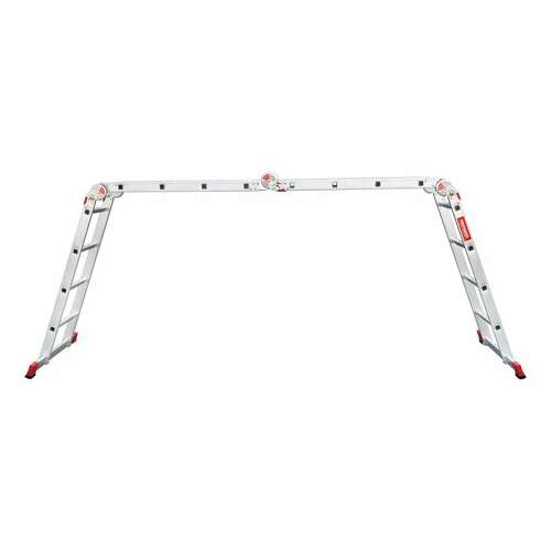  Лестница-трансформер алюминиевая 4х4 ступени, высота 4,5 м (4 секции по 1,2 м) до 150 кг, вес 16,5 кг, новая высота, 3320404 | Лестницы и стремянки