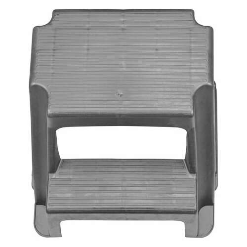  Стремянка-табурет, 2 ступени, стационарная, пластиковая, нагрузка 120 кг, вес 2,4 кг, черная, idea, м 2296 | Лестницы и стремянки