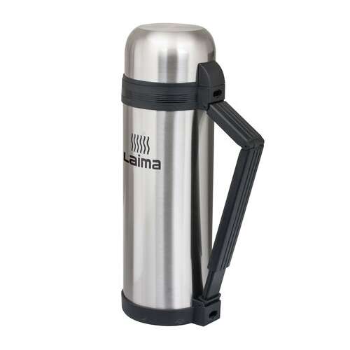  Термос laima классический с узким горлом, 1,8 л, нержавеющая сталь, пластиковая ручка, 601405 | Термосы