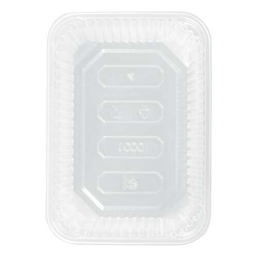  Одноразовый контейнер 1000 мл, комплект 100 шт., без крышки, 186х132 мм, прозрачные, пп, юпласт, юупм3321 | Контейнеры одноразовые