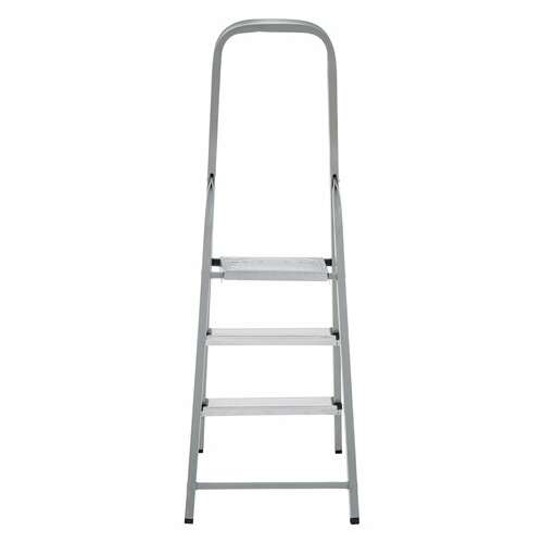  Стремянка сталь/алюминий 3 ступени, высота площадки 0,59м, дуга 0,6м, площадка 26х26см, до 150кг, вес 4,5кг, новая высота, 1130103 | Лестницы и стремянки