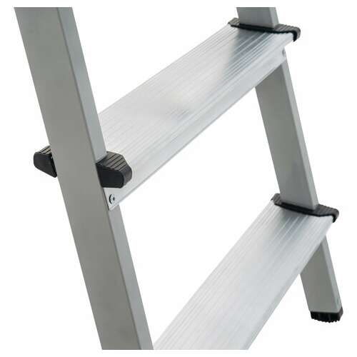  Стремянка сталь / алюминий 6 ступени, высота площадки 1,25м, дуга 0,6м, площадка 26х26см, нагрузка 150кг, вес 7кг новая высота, 1130106 | Лестницы и стремянки