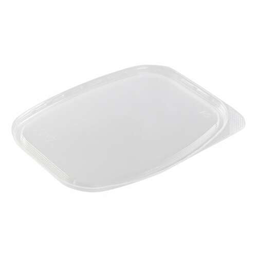  Крышка для одноразового контейнера 138х102 мм, комплект 100 шт., прозрачные, пп, юпласт, юупм3318 | Контейнеры одноразовые