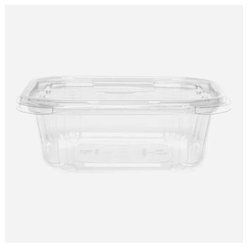 Одноразовый контейнер квадратный 750 мл с крышкой юп-рксп, комплект 300 шт., прозрачный пэт, юупм6014 | Контейнеры одноразовые